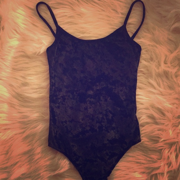 Black Velvet Bodysuit - Picture 1 of 3